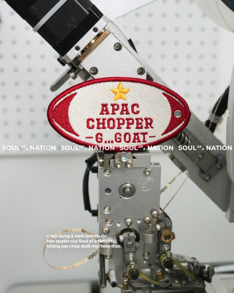 Patch thêu hình ôm viền APAC CHOPPER theo yêu cầu