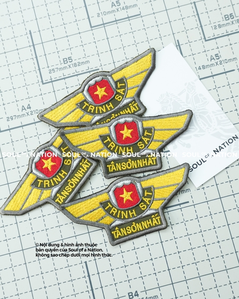 Patch thêu hình ôm viền TRINH SÁT theo yêu cầu