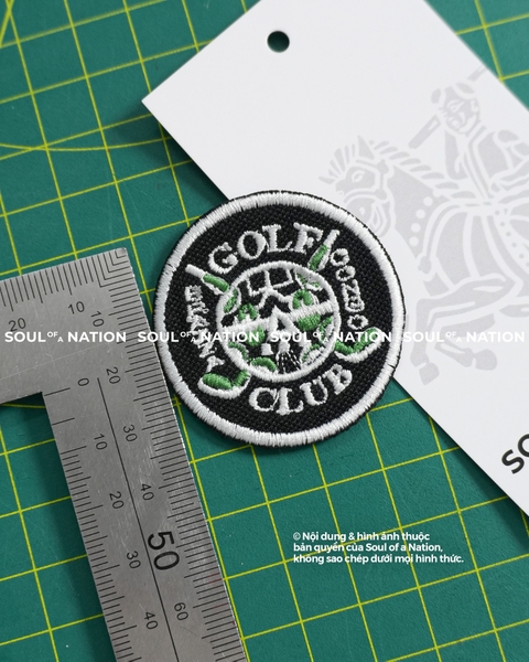 Patch thêu hình ôm viền Golf Club theo yêu cầu