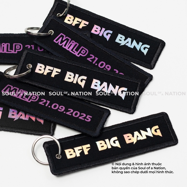 Móc khoá in hiệu ứng hình chữ nhật BFF BigBang theo yêu cầu