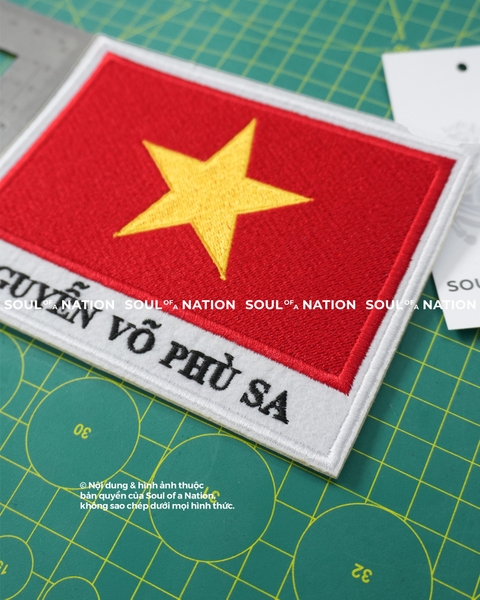 Patch thêu hình chữ nhật Nguyễn Võ Phù Sa mẫu 2 theo yêu cầu