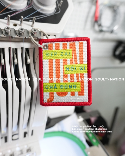 Patch in nhuộm chỉ ĐẸP ZAI NÓI GÌ CŨNG ĐÚNG theo yêu cầu