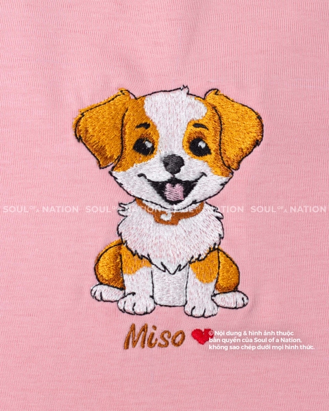 Dự án thêu hình chuyển chibi chó Miso