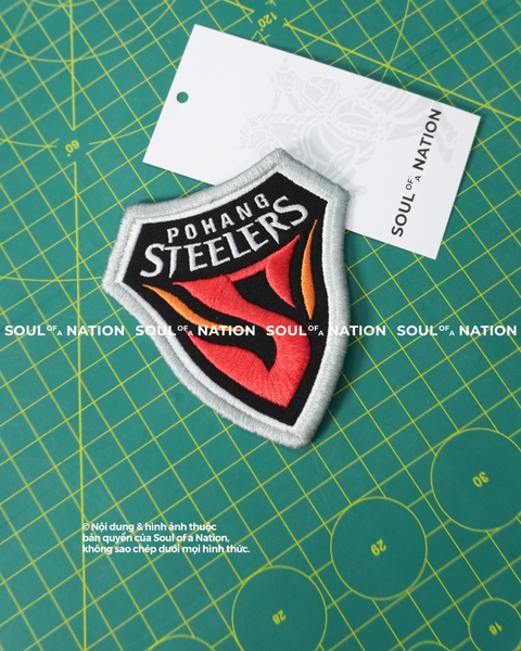 Patch thêu hình ôm viền POHANG STEELERS theo yêu cầu