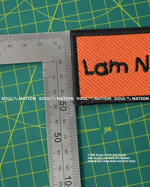 Patch thêu ôm viền Tên Lam NH theo yêu cầu