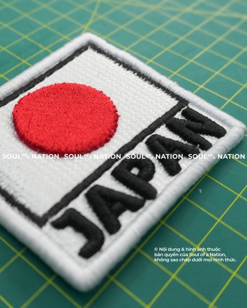 Patch thêu hình chữ nhật 3D JAPAN theo yêu cầu