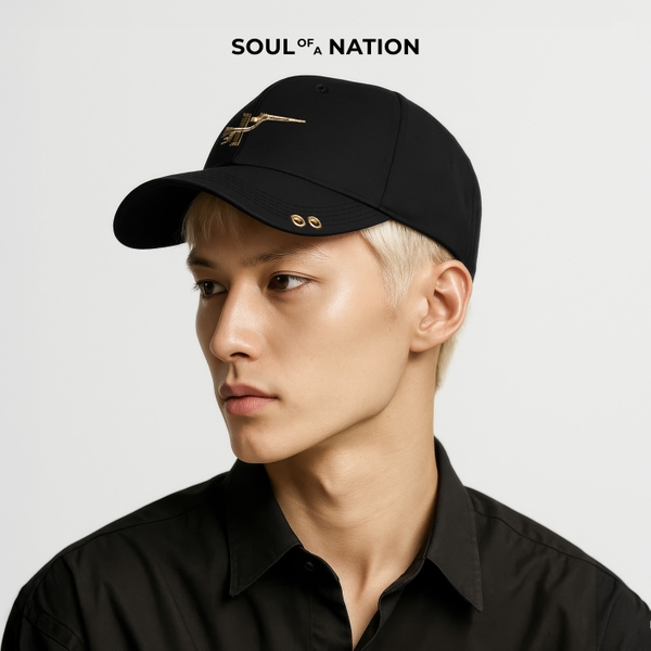 Nón Lưỡi Trai - Thêu Chim Lạc Đính Khoen Kim Loại