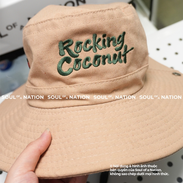 Thêu gia công Nón bucket Rocking Coconut theo yêu cầu