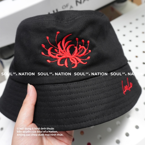 Dự án Nón bucket thêu Hoa bỉ ngạn theo yêu cầu