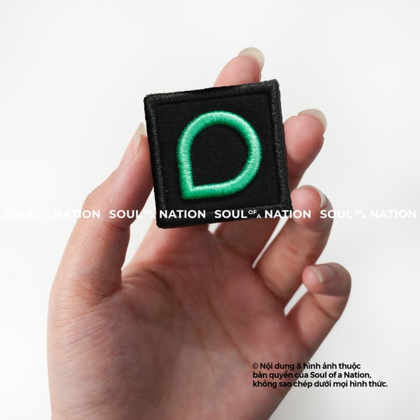 Patch thêu hình ôm viền Giọt nước theo yêu cầu