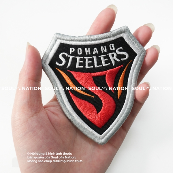Patch thêu hình ôm viền POHANG STEELERS theo yêu cầu