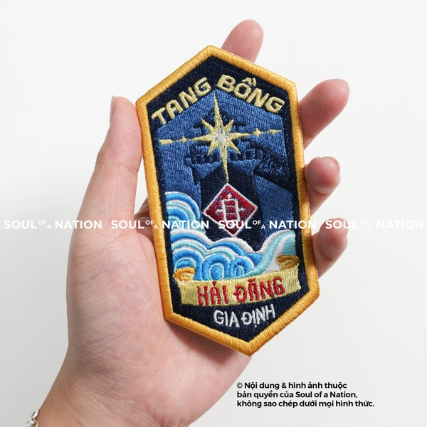 Patch thêu hình ôm viền Ngọn Hải Đăng theo yêu cầu
