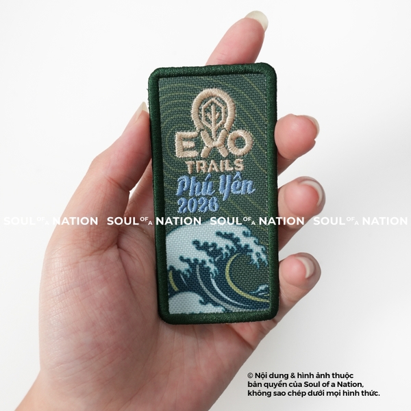 Patch thêu hình chữ nhật EXO TRAILS theo yêu cầu