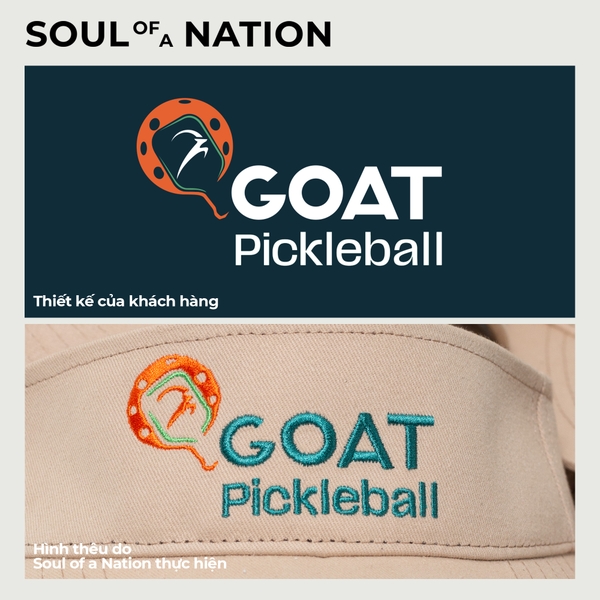 Dự án Hình thêu Logo GOAT Pickleball