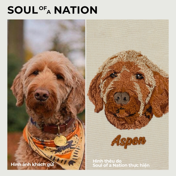 Dự án thêu pet chó Aspen