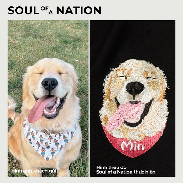 Dự án thêu pet chó Min