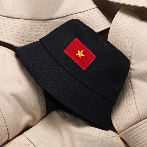 Nón Bucket - Patch Thêu Lá Cờ Việt Nam