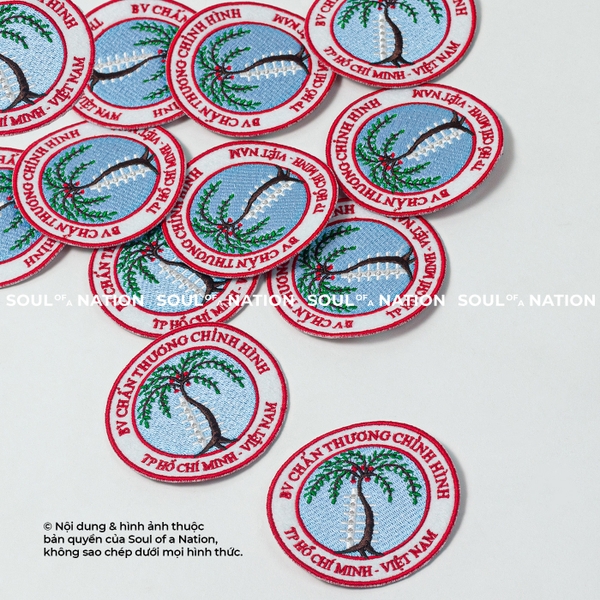 Patch thêu hình tròn Bệnh Viện Chấn Thương Chỉnh Hình TP. HCM theo yêu cầu