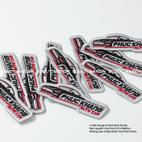 Patch thêu hình ôm viền PhucAn Auto theo yêu cầu