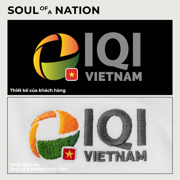 Dự án Hình thêu Logo IQI VIỆT NAM