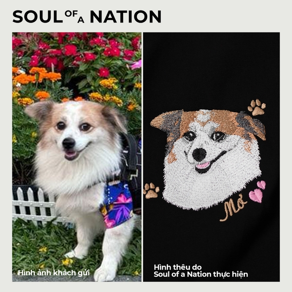 Dự án thêu pet chó Mơ