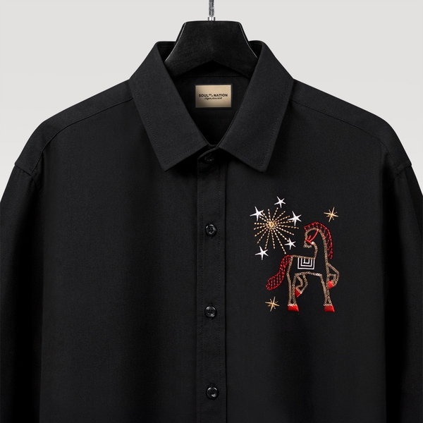 Áo Sơ Mi - Thêu Bính Ngọ Phồn Hoa