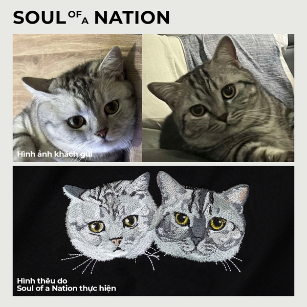 Dự án thêu pet mèo Sam & Sol