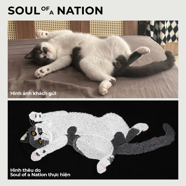 Dự án thêu pet mèo Mít