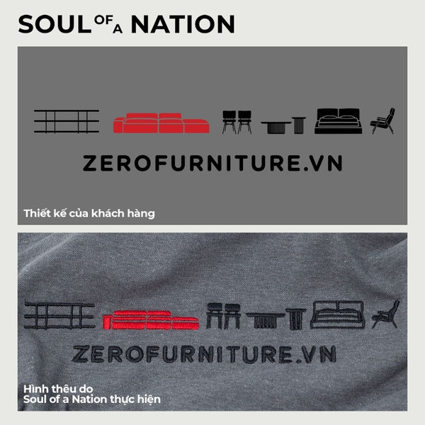 Dự án Hình thêu Logo Zero Furniture