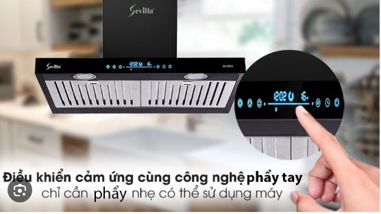 Máy hút mùi Sevilla SV-70T3 vãy tay cảm ứng nhanh giá rẻ nhất Hà Nội | Bếp  Khánh Ngân chuyên cung cấp thiết bị tủ bếp máy từ máy hút mùi