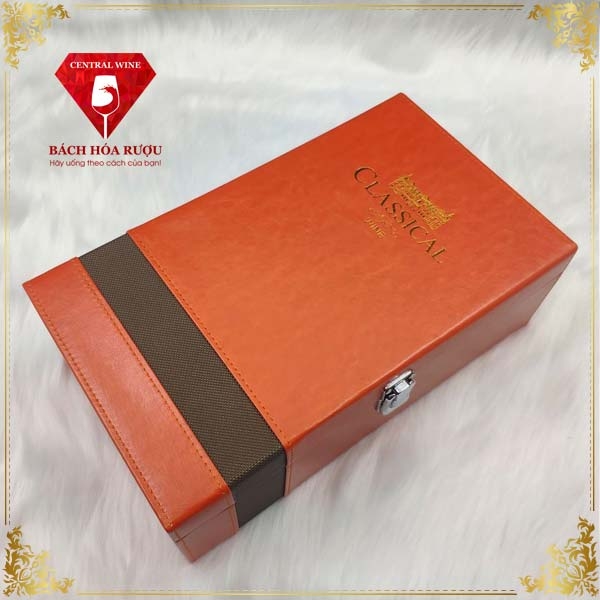 Hộp Da Đôi Màu Cam Classical