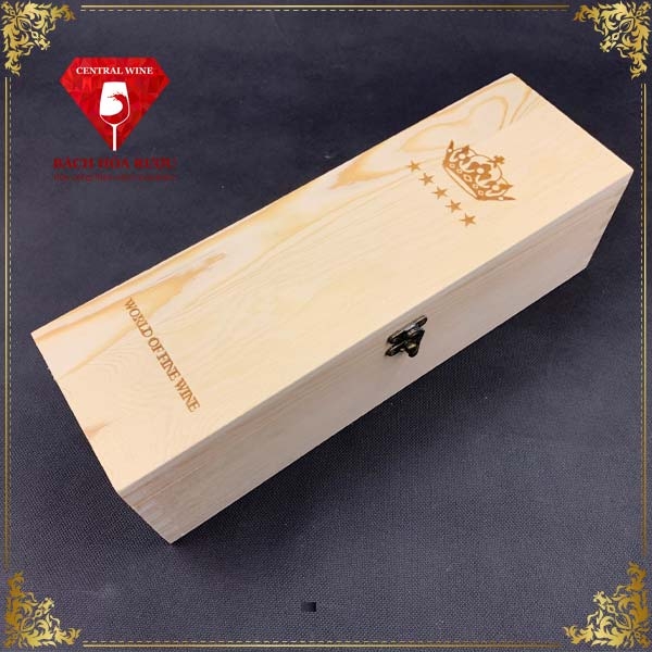 Hộp Gỗ Đơn World of Fine Wine Sang Trọng