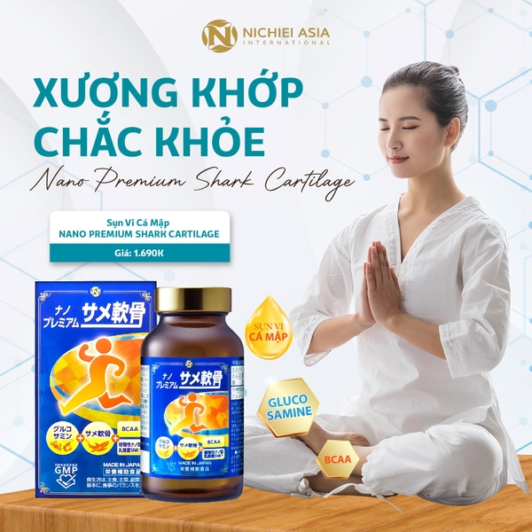 Viên Uống Bổ Xương Khớp NANO Premium SHARK CARTILAGE 150 Viên