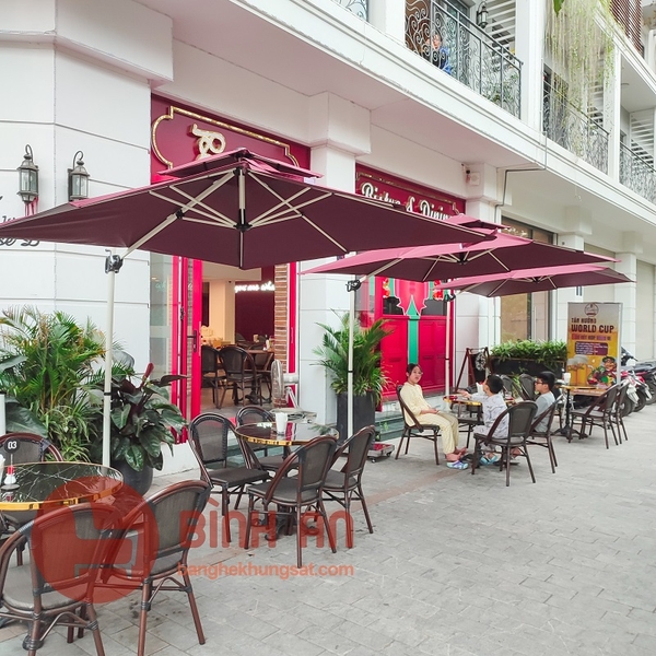 Hoàn Thiện 5 cái dù che nắng lệch tâm vuông 2m5 xoay tại nguyễn xiển