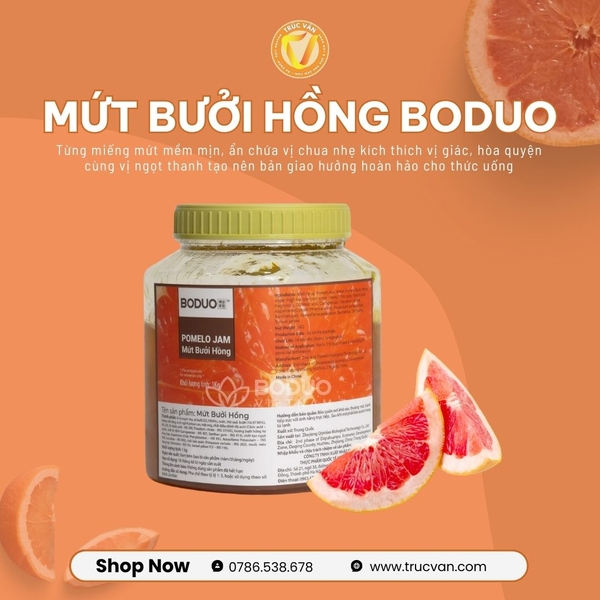 Mứt Boduo Bưởi hồng hộp 1Kg