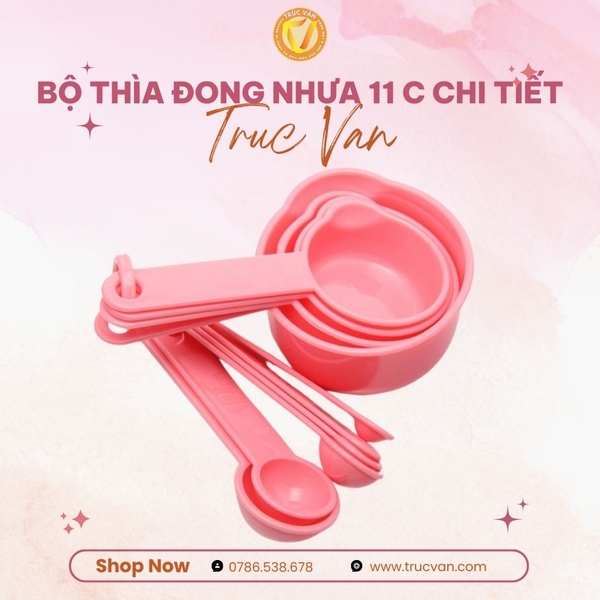 Bộ thìa đong nhựa 11c chi tiết