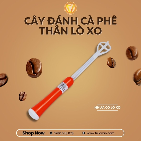 Cây đánh café cầm tay bằng nhựa