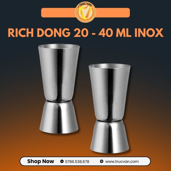 Jigger inox chia vạch 20-40ml