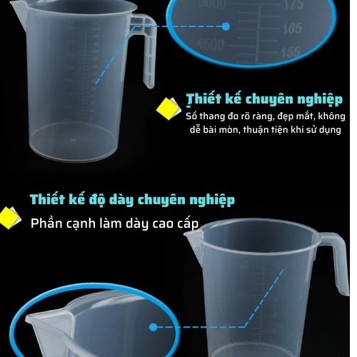 Ca đong có quai 100 ml vạch trắng