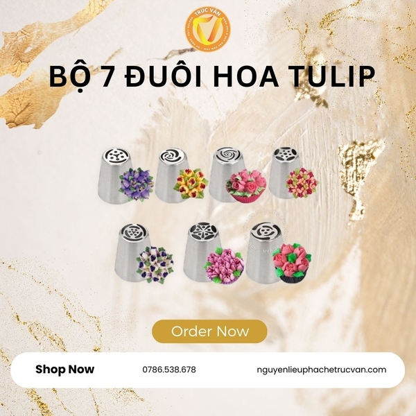Bộ 7 đui/ đuôi bắt hoa tulip