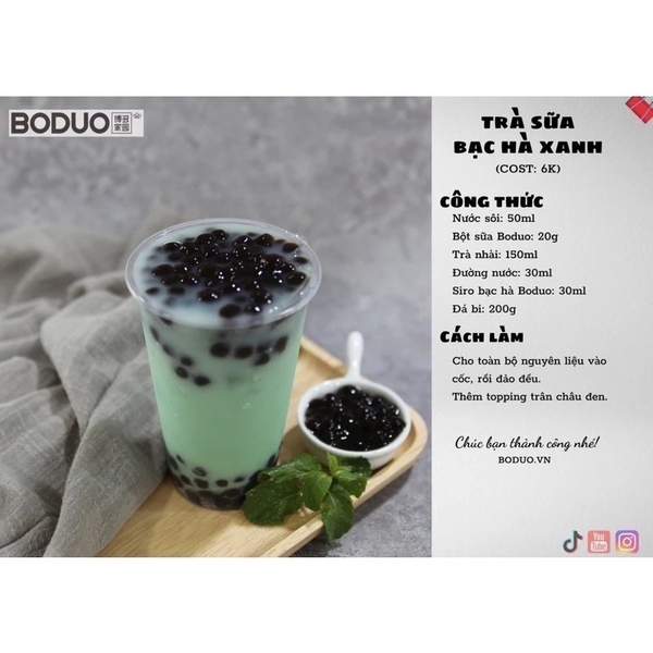 Siro Bạc Hà  BoDuo Hộp 2L