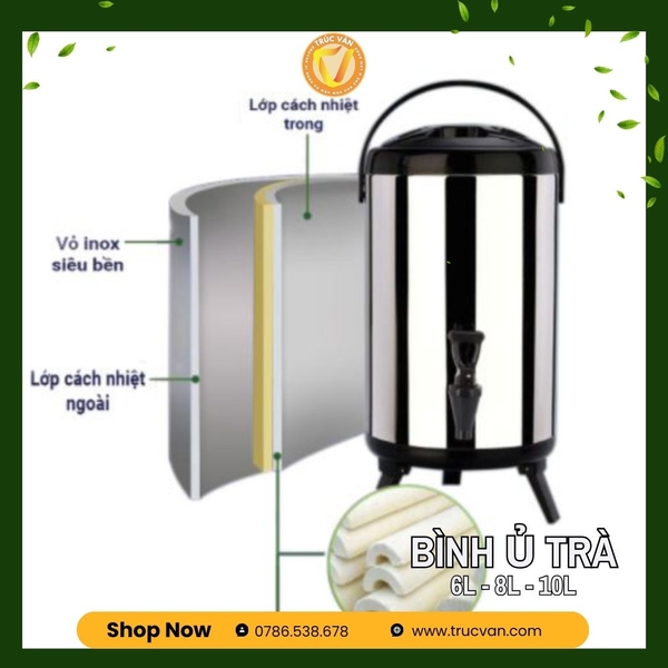 Bình ủ trà 10 lít
