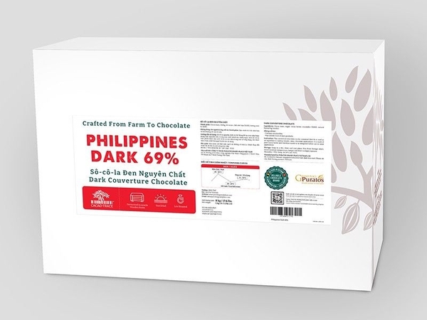 Socola nguyên chất đen Asia 69% CCT nút 1kg