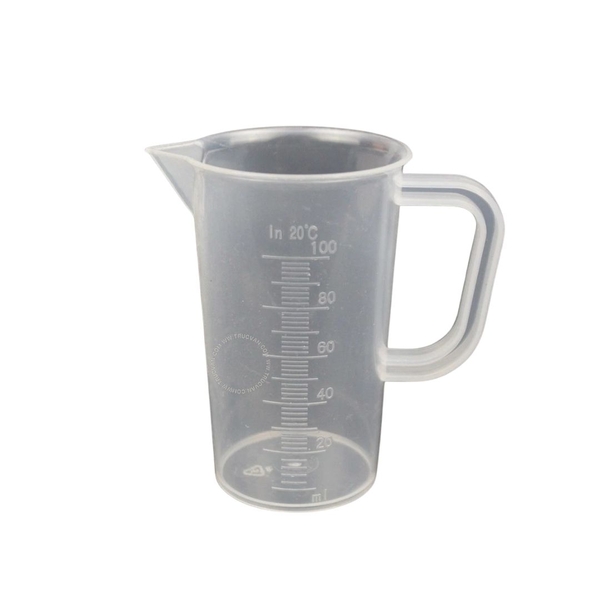 Ca đong có quai 100 ml vạch trắng