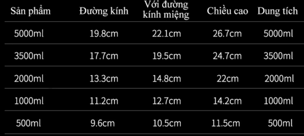Ca đong 5000ml có nắp