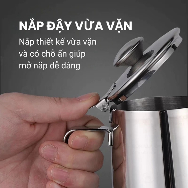Bình đựng nước inox có nắp ngắn 1000ml