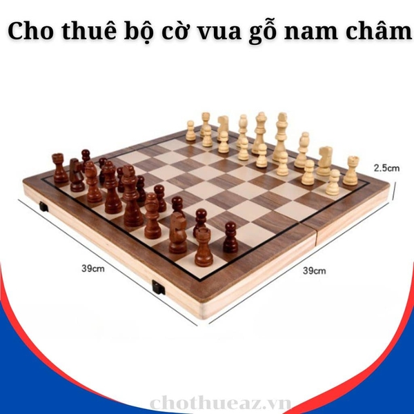 Cho thuê bộ cờ vua gỗ nam châm và đồng hồ thi đấu tại Hà Nội, Hải Phòng, Đà Nẵng, TP Hồ Chí Minh