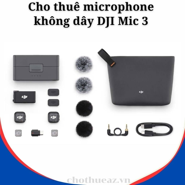 Cho thuê microphone không dây DJI Mic 3 tại Hà Nội, Hải Phòng, Đà Nẵng, TP Hồ Chí Minh