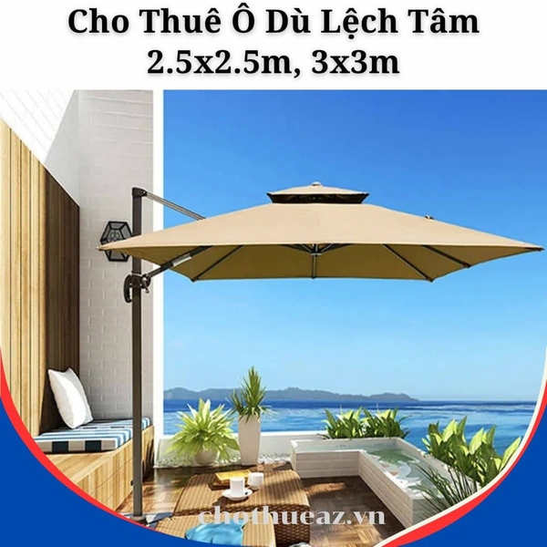 Cho Thuê Ô Dù Lệch Tâm 2.5x2.5m, 3x3m Chất Lượng, Giá Tốt Tại Hà Nội, Hải Phòng, TP Hồ Chí Minh