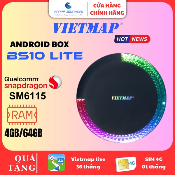 VIETMAP BS10 Lite - Nâng Cấp Màn Hình Xe Hơi Thông Minh, Giải Trí Đỉnh